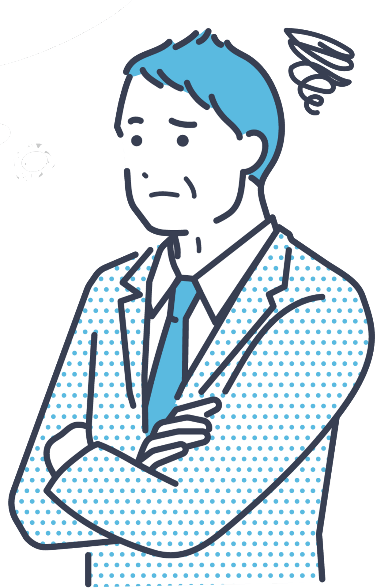 悩んでいる人のイラスト01