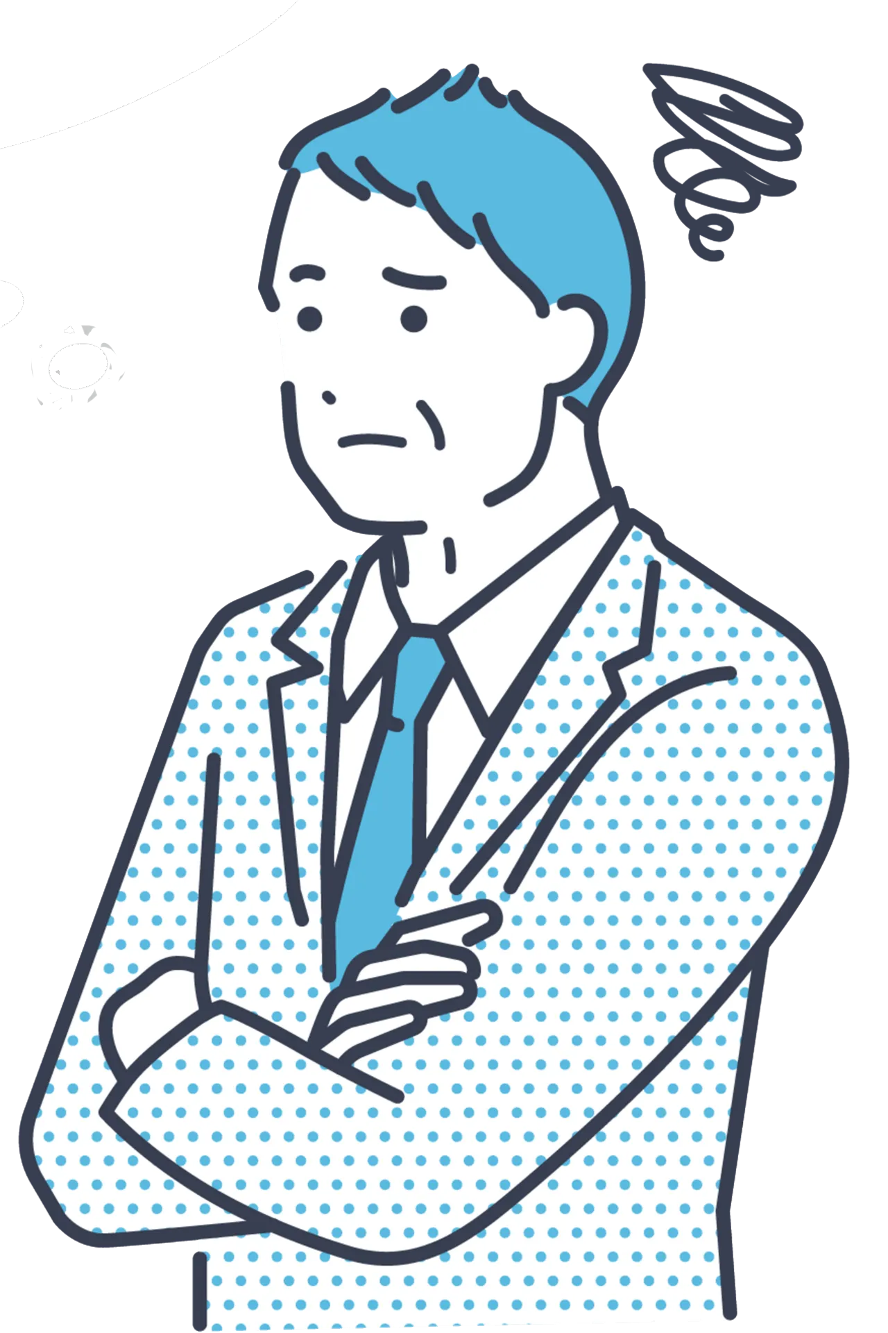 悩んでいる人のイラスト01